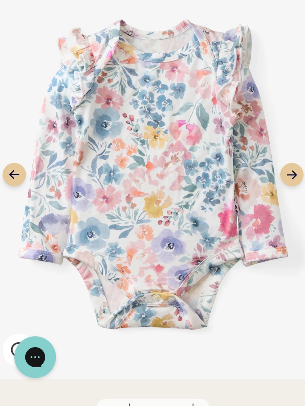 Little Sleepies Tiny Blooms Flutter Bodysuit